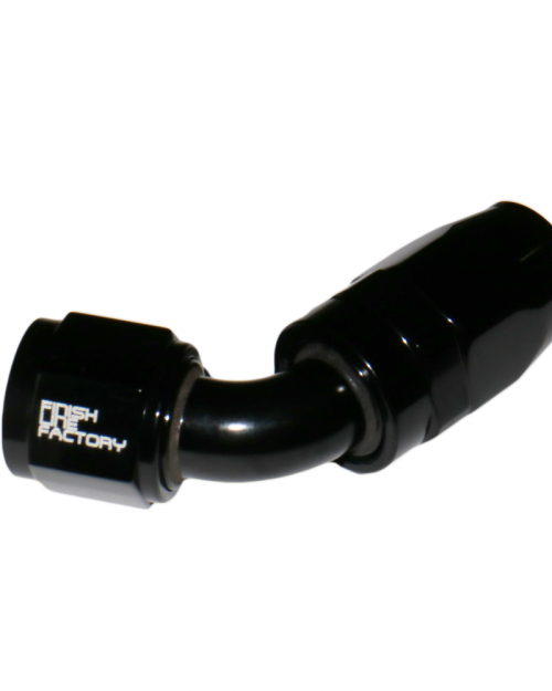 Black Swivel Hose End -60 degree AN